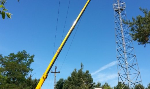 Demontaż wieży telekomunikacyjnej 60m